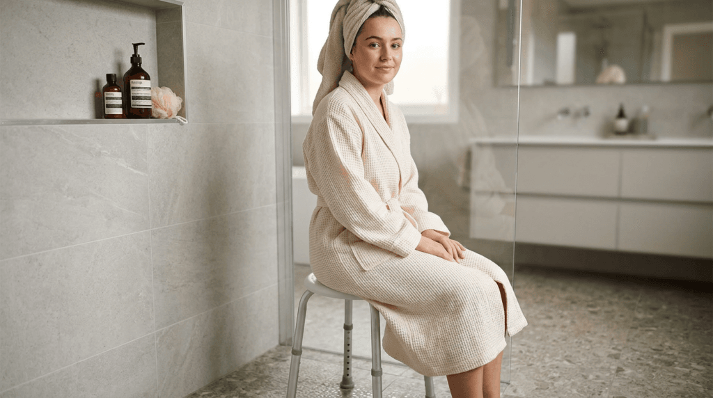 AndCare China Real Factory AC343L senior using bath stool in shower room Bath Stool Amazon Hot Selling Supplier OEM Wholesale ISO 13485 CE FDA
