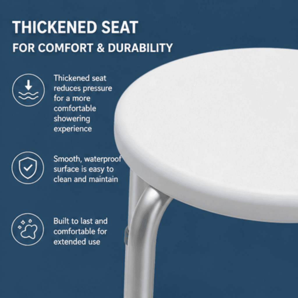 AndCare China Real Factory AC343LW anti-slip tip and stable base Bath Stool Amazon Hot Selling Supplier OEM Wholesale ISO 13485 CE FDA