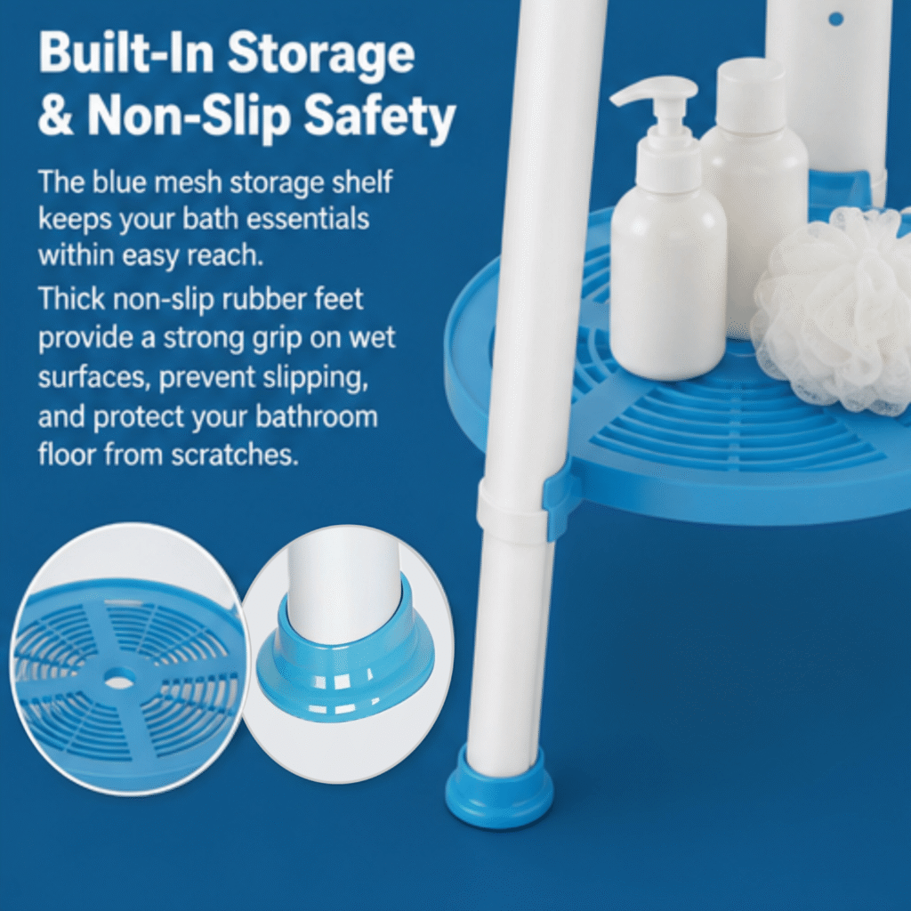 AndCare China Real Factory AC345 eco-friendly plastic waterproof frame Bath Stool Amazon Hot Selling Supplier OEM Wholesale ISO 13485 CE FDA