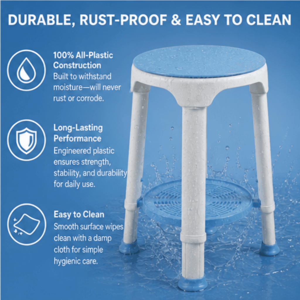 AndCare China Real Factory AC3451 360-degree rotating seat top Bath Stool Amazon Hot Selling Supplier OEM Wholesale ISO 13485 CE FDA