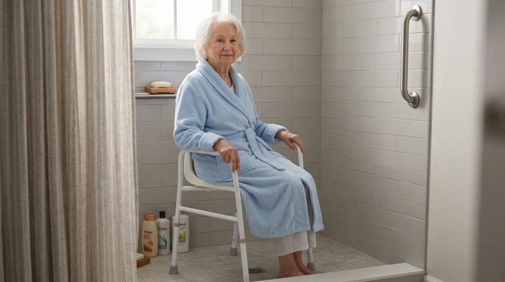 AndCare China Real Factory AC356 steel bath chair used in nursing home Bath Chair Amazon Hot Selling Supplier OEM Wholesale ISO 13485 CE FDA