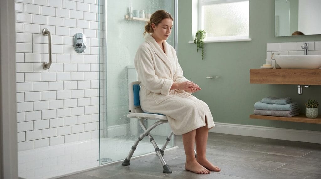 AndCare China Real Factory AC357LK elderly using padded bath stool in shower Bath Stool Amazon Hot Selling Supplier OEM Wholesale ISO 13485 CE FDA