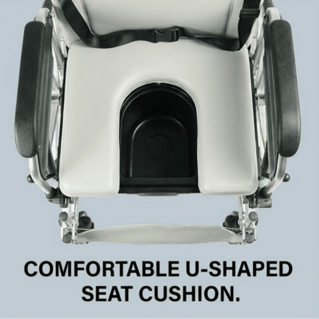 AndCare China Real Factory AC606L2 folding design for easy storage and transport Aluminum Commode Manual Wheelchair Amazon Hot Selling Supplier OEM Wholesale ISO 13485 CE FDA