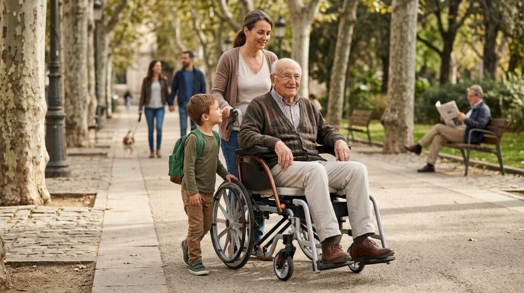 AndCare China Real Factory AC608L2 elderly using aluminum commode wheelchair indoor scene Aluminum Commode Manual Wheelchair Amazon Hot Selling Supplier OEM Wholesale ISO 13485 CE FDA