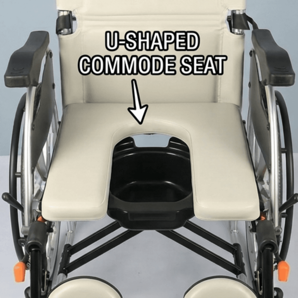 AndCare China Real Factory AC608L2C suspension front fork smooth ride on uneven surfaces Aluminum Shock-Absorbing Commode Manual Wheelchair Amazon Hot Selling Supplier OEM Wholesale ISO 13485 CE FDA