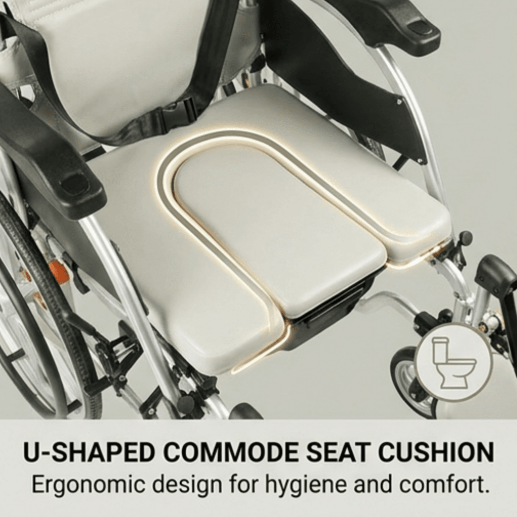 AndCare China Real Factory AC608LGC U Shaped Commode Seat Cushion 3 in 1 Wheelchair Amazon Hot Selling Supplier OEM Wholesale ISO 13485 CE FDA