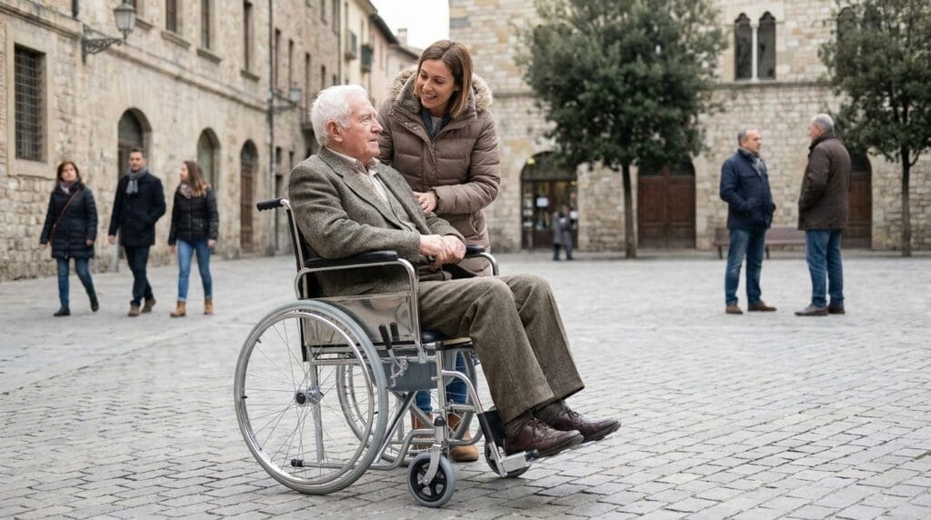 AndCare China Real Factory AC609 elderly using steel commode wheelchair in bedroom scene Steel Commode Wheelchair Amazon Hot Selling Supplier OEM Wholesale ISO 13485 CE FDA