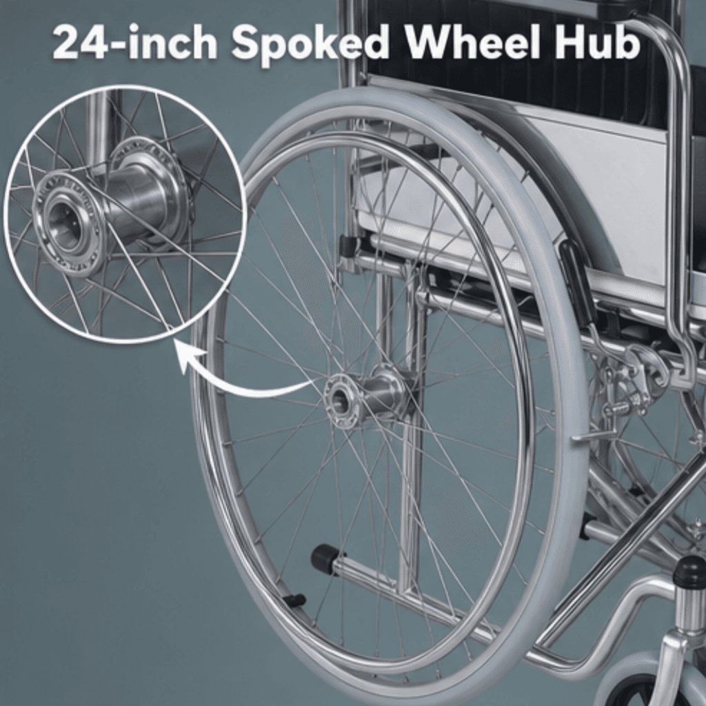 AndCare China Real Factory AC609 ultra-narrow folded 22cm for easy storage Steel Commode Wheelchair Amazon Hot Selling Supplier OEM Wholesale ISO 13485 CE FDA