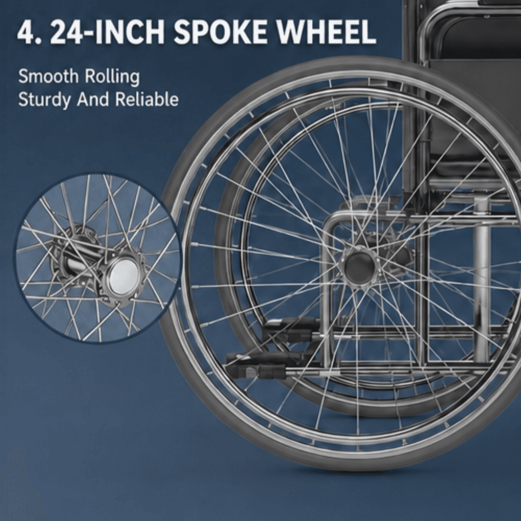 AndCare China Real Factory AC609GC adjustable headrest and elevated leg rests Steel Reclining Commode Wheelchair Amazon Hot Selling Supplier OEM Wholesale ISO 13485 CE FDA