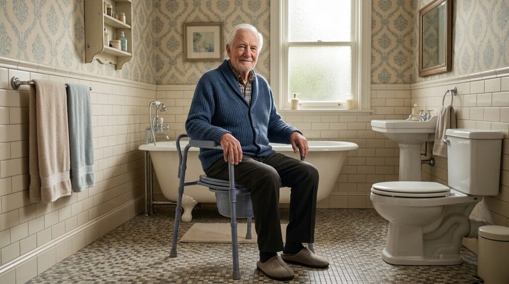 AndCare China Real Factory AC618K Steel Folding Commode Chair for Elderly Bathroom Amazon Hot Selling Supplier OEM Wholesale ISO 13485 CE FDA