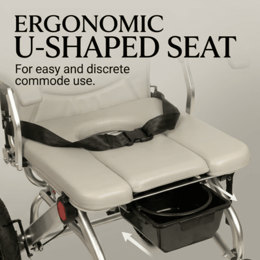 AndCare China Real Factory AC676LG-12 folding design and honeycomb wheels detail Aluminum Lightweight Reclining Commode Wheelchair Amazon Hot Selling Supplier OEM Wholesale ISO 13485 CE FDA
