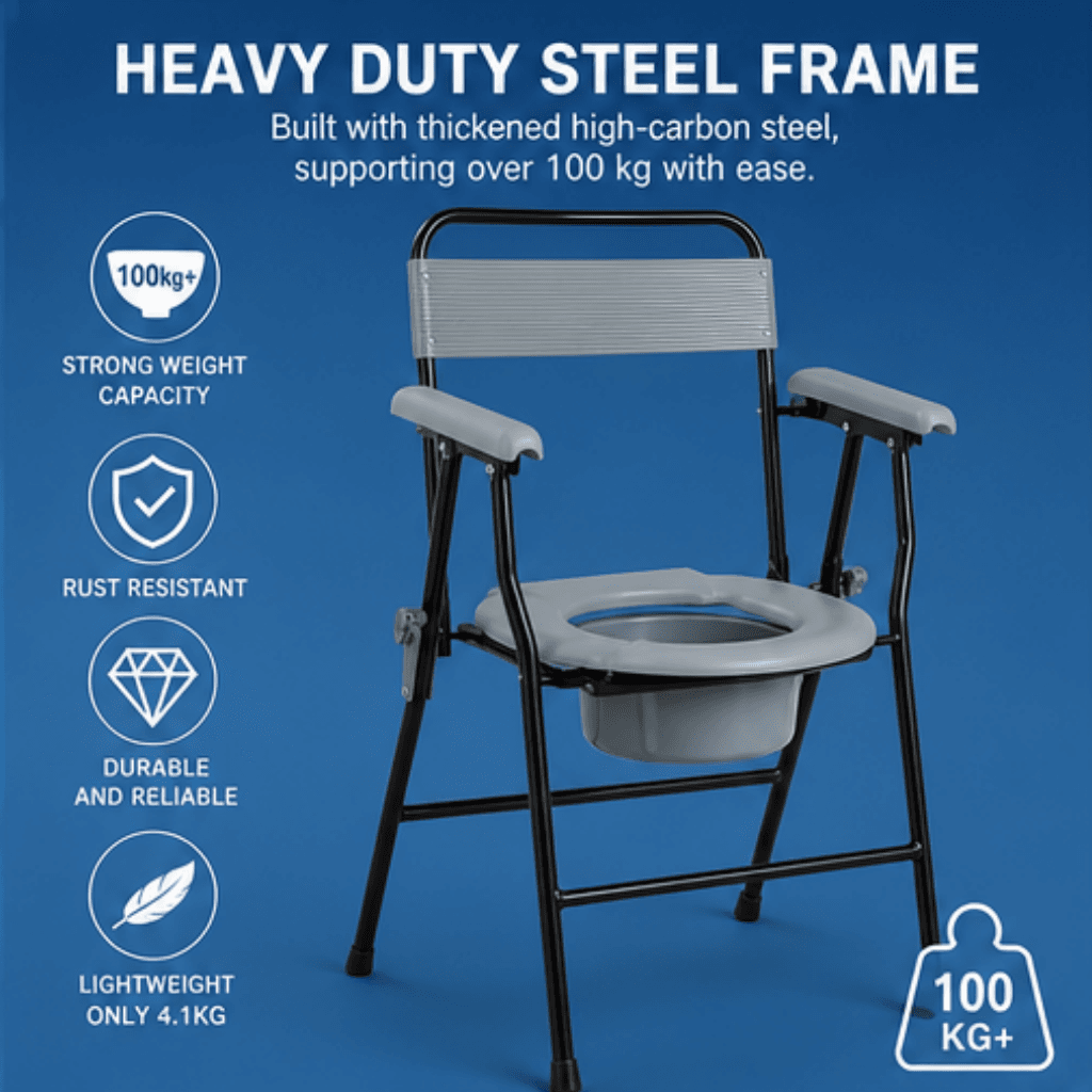 AndCare China Real Factory AC699 non-slip rubber tips and stable base Commode Chair Amazon Hot Selling Supplier OEM Wholesale ISO 13485 CE FDA