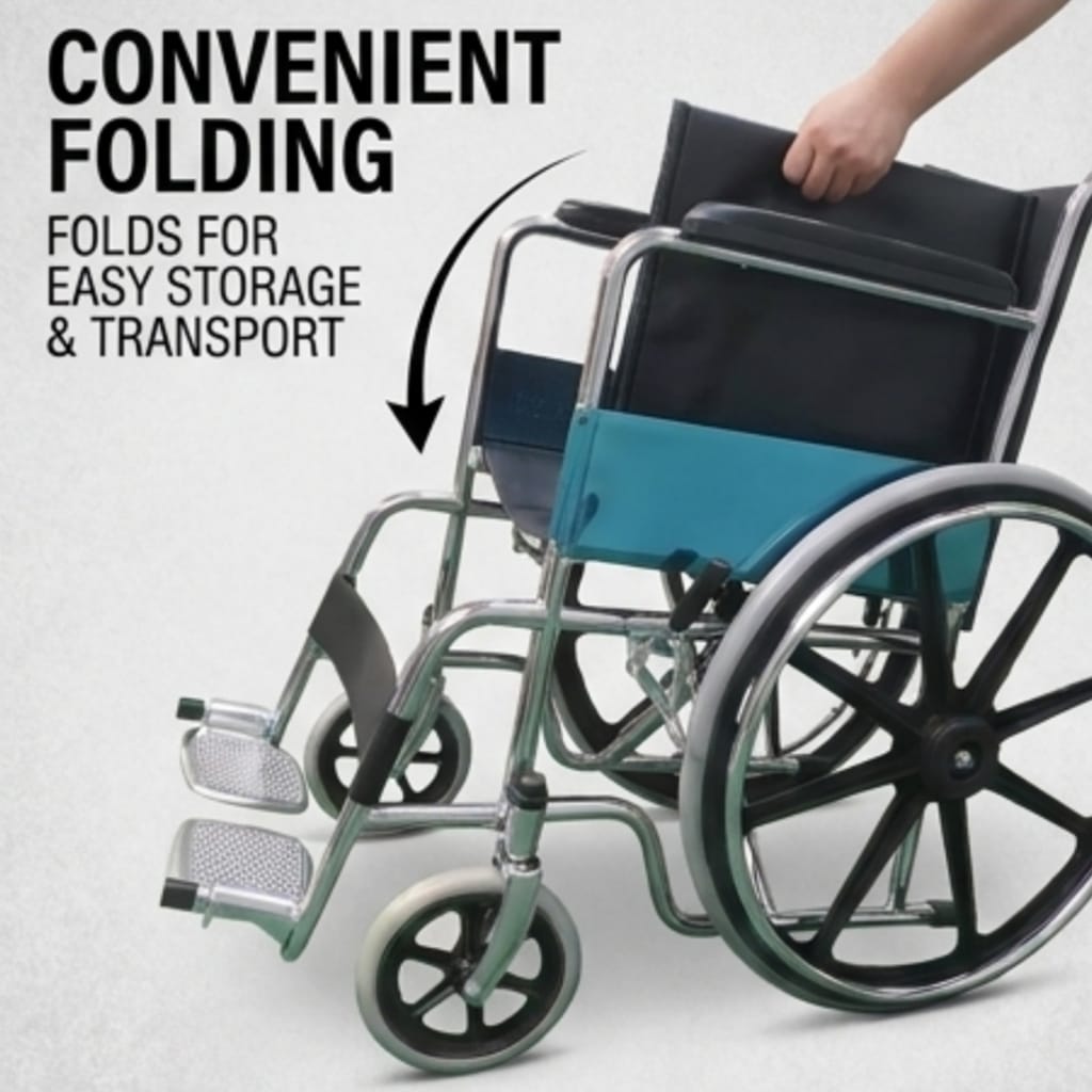 AndCare China Real Factory AC809B folding design 20cm narrow for transport Steel Manual Wheelchair (with Brakes) Amazon Hot Selling Supplier OEM Wholesale ISO 13485 CE FDA