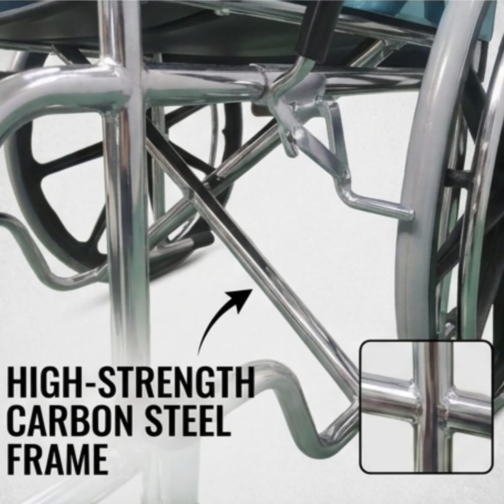 AndCare China Real Factory AC809B multi-angle view steel frame and mesh cushion Steel Manual Wheelchair (with Brakes) Amazon Hot Selling Supplier OEM Wholesale ISO 13485 CE FDA