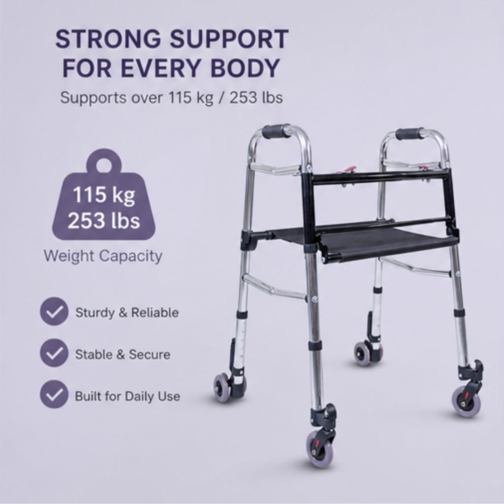 AndCare China Real Factory AC821LG-3 115kg Weight Capacity Sturdy Walker Amazon Hot Selling Supplier Manufacturer OEM Wholesale ISO 13485 CE FDA