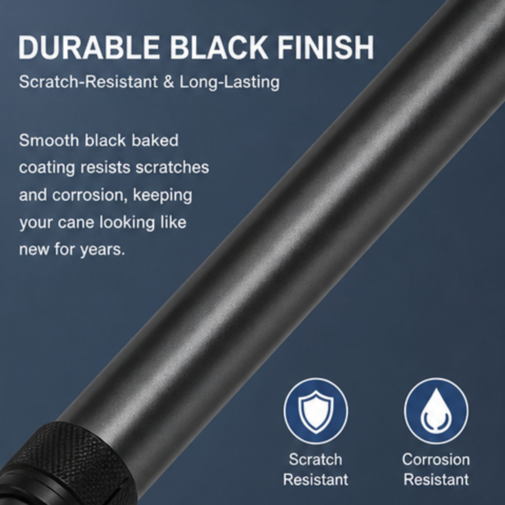 AndCare AC833L2 China Real Factory Aluminum Walking Cane Durable Black Scratch-Resistant Finish Amazon Hot Selling Supplier Manufacturer OEM Wholesale ISO 13485 CE FDA