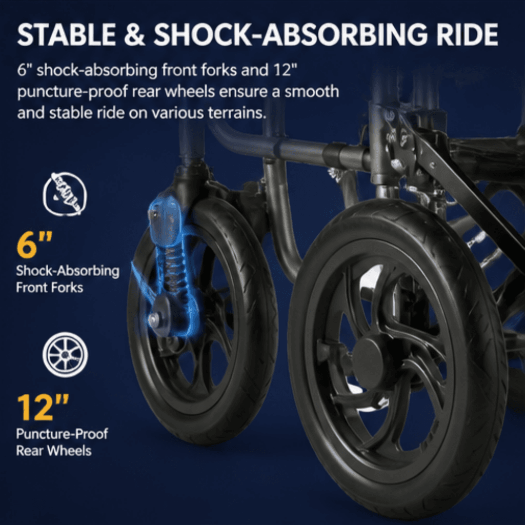AndCare China Real Factory AC863L-12 ultra-light 10.8kg aluminum transport wheelchair Aluminum Manual Transport Wheelchair Amazon Hot Selling Supplier OEM Wholesale ISO 13485 CE FDA