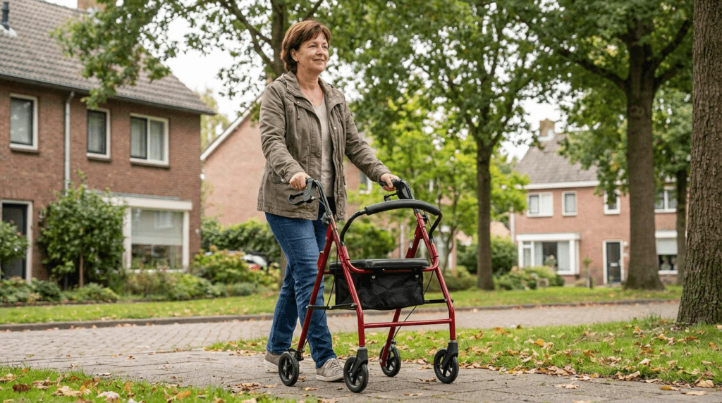 AndCare China Real Factory AC882L user folding rollator for transport Aluminum Rollator Amazon Hot Selling Supplier OEM Wholesale ISO 13485 CE FDA