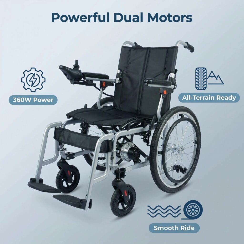 AndCare China Real Factory AC908E-22 heavy-duty carbon steel frame structure Steel Manual/Electric Wheelchair Amazon Hot Selling Supplier OEM Wholesale ISO 13485 CE FDA