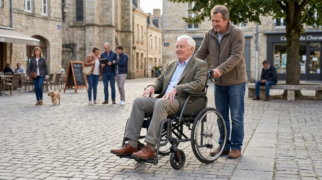 AndCare China Real Factory AC908L-22 elderly outdoor scene with aluminum ergonomic wheelchair 22-inch Aluminum Ergonomic Manual Wheelchair Amazon Hot Selling Supplier OEM Wholesale ISO 13485 CE FDA