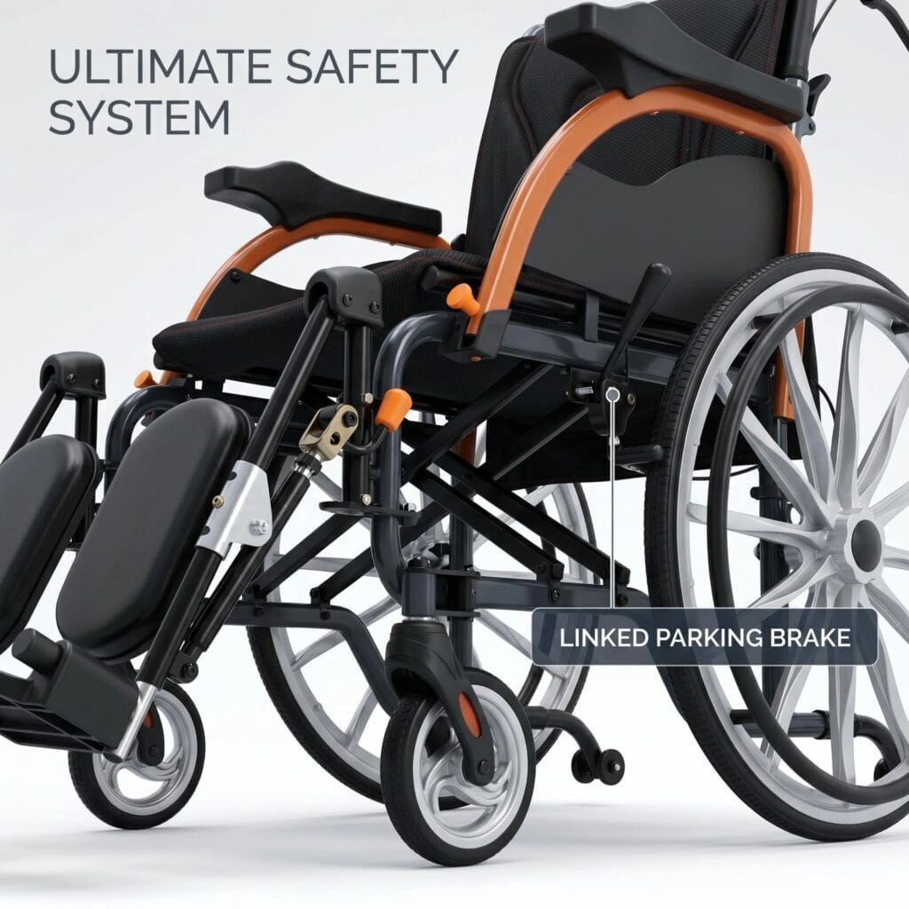 AndCare China Real Factory AC908LC-20B aluminum ergonomic wheelchair with detachable black mesh fabric Aluminum Ergonomic Manual Wheelchair Amazon Hot Selling Supplier OEM Wholesale ISO 13485 CE FDA