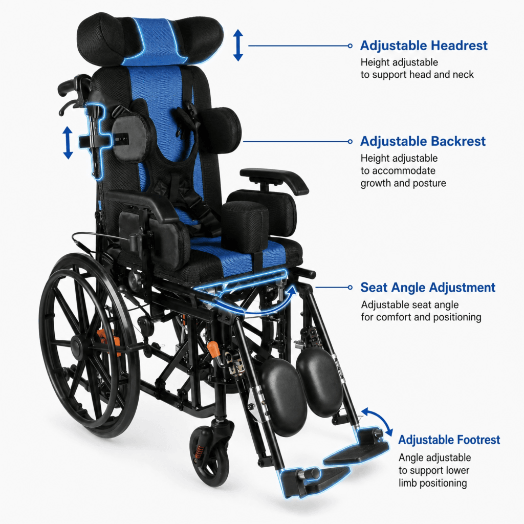 AndCare China Real Factory AC959LGC-20 reclining mechanism and elevated leg rests Aluminum Reclining Manual Care Wheelchair Amazon Hot Selling Supplier OEM Wholesale ISO 13485 CE FDA