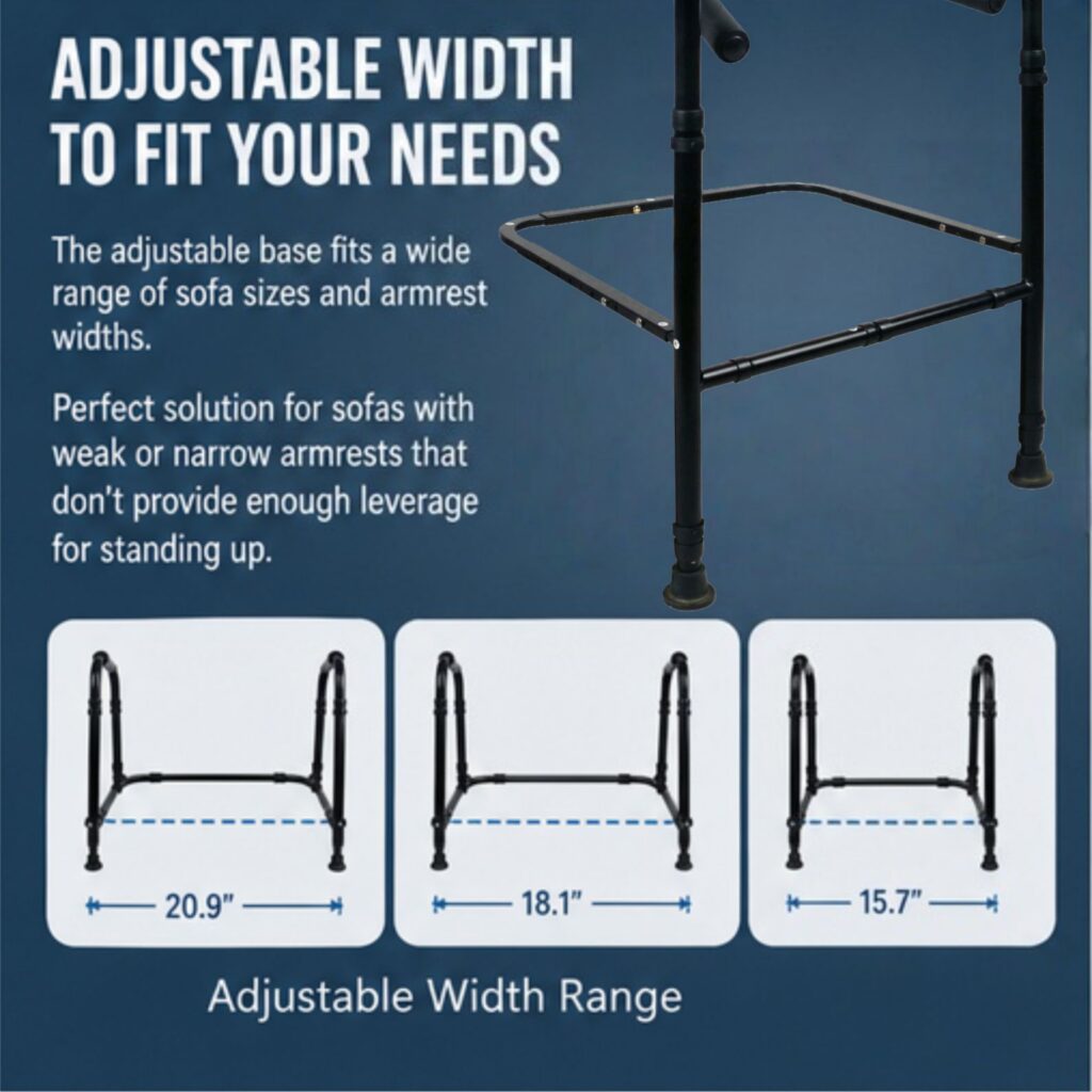 AndCare China Real Factory AC2212 adjustable width to fit your needs 3 sizes Steel Sofa Armrest (Adjustable Width) Amazon Hot Selling Supplier OEM Wholesale ISO 13485 CE FDA