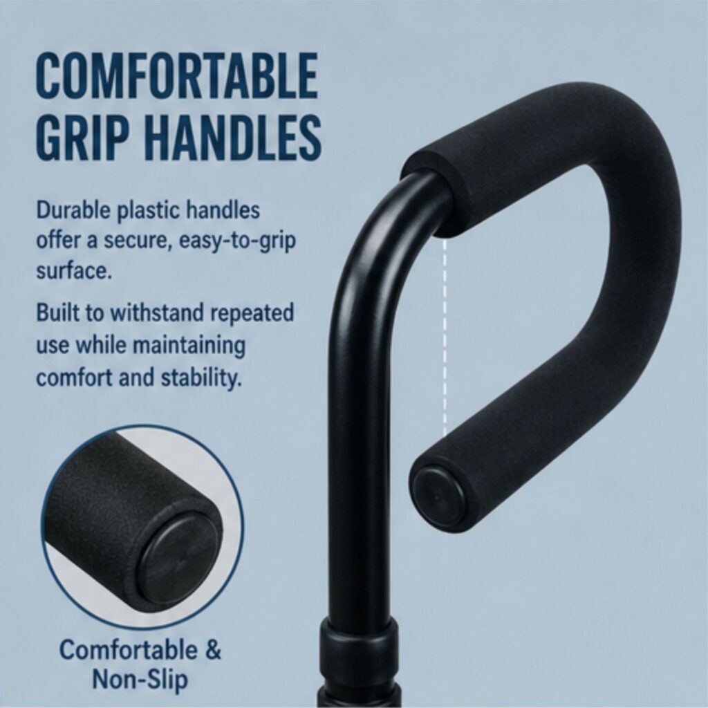 AndCare China Real Factory AC2212 comfortable grip handles durable plastic easy to grip Steel Sofa Armrest (Adjustable Width) Amazon Hot Selling Supplier OEM Wholesale ISO 13485 CE FDA