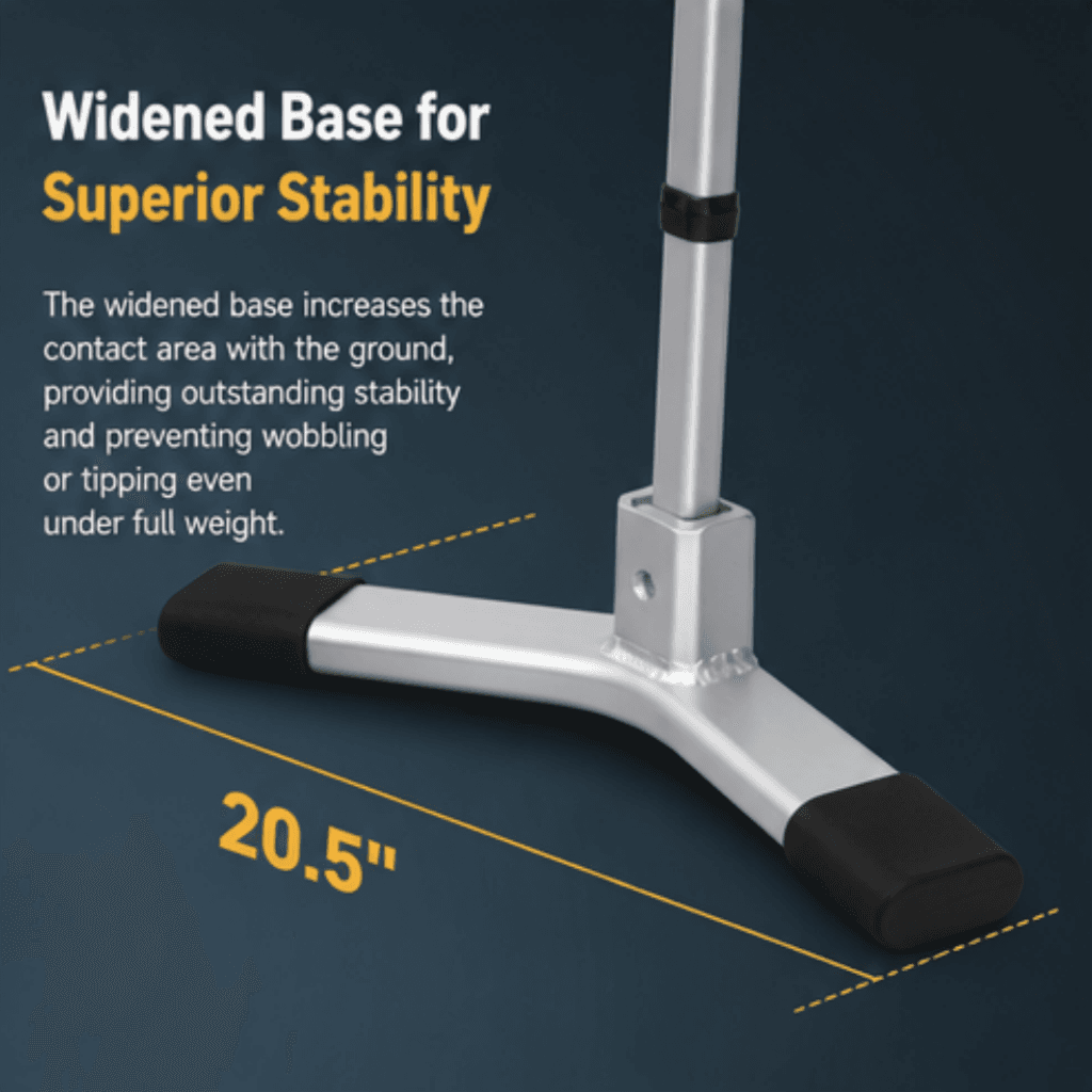 AndCare China Real Factory AC223L widened base for superior stability Aluminum Stair Handrail (2-in-1) Amazon Hot Selling Supplier OEM Wholesale ISO 13485 CE FDA