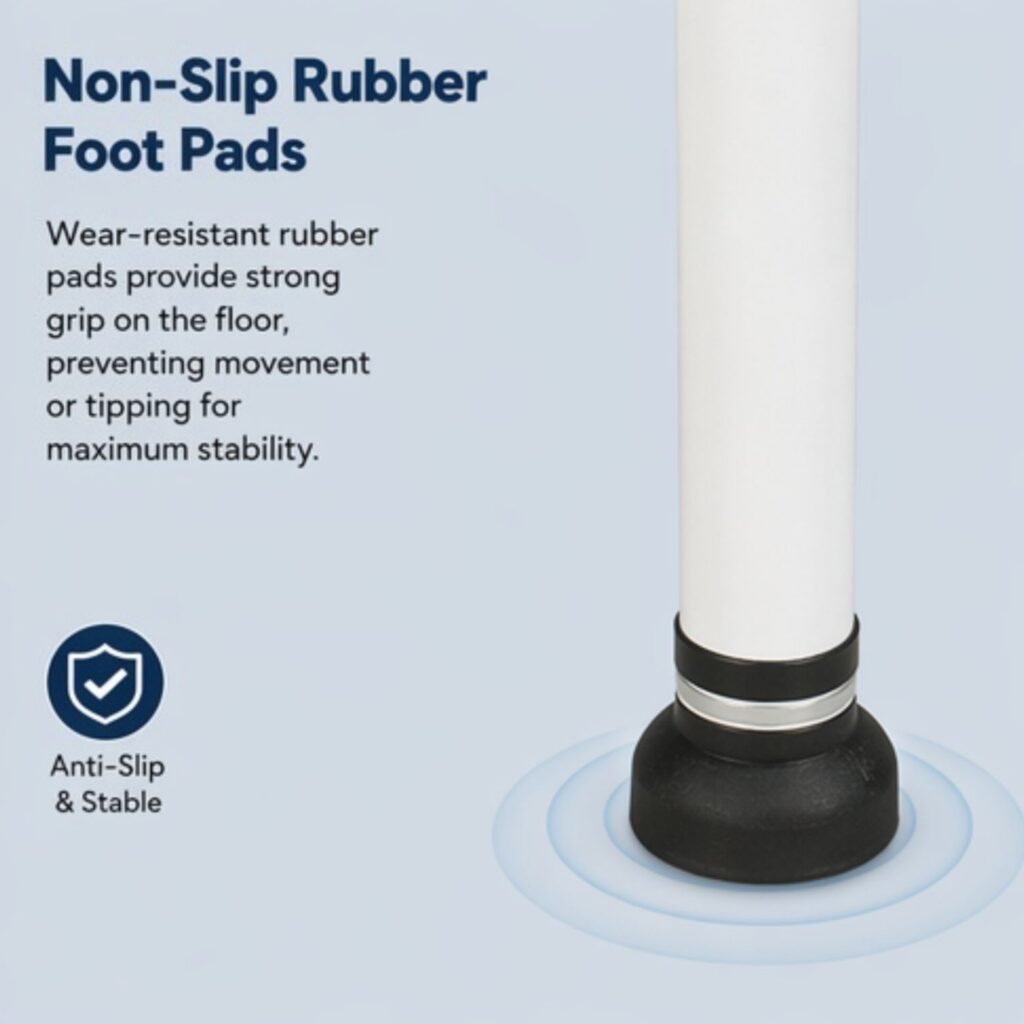 AndCare China Real Factory AC225 non-slip rubber foot pads anti-slip and stable Steel Bedside Assist Rail Amazon Hot Selling Supplier OEM Wholesale ISO 13485 CE FDA