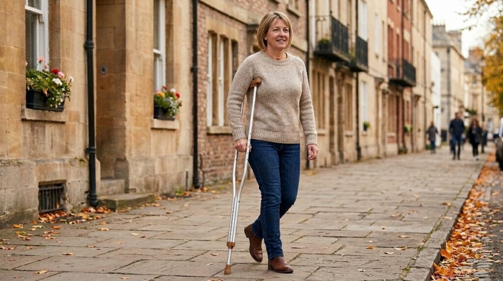 AndCare AC801L China Real Factory Aluminum Underarm Crutch Shopping Mall Indoor Mobility Scene Amazon Hot Selling Supplier OEM Wholesale ISO 13485 CE FDA