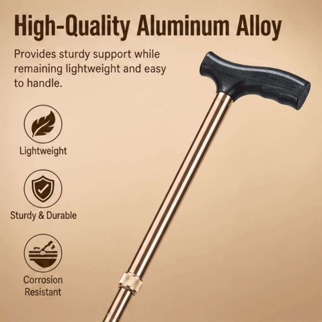 AndCare AC835L1 China Real Factory Aluminum Folding Walking Cane Quick-Release Folding Mechanism Amazon Hot Selling Supplier Manufacturer OEM Wholesale ISO 13485 CE FDA