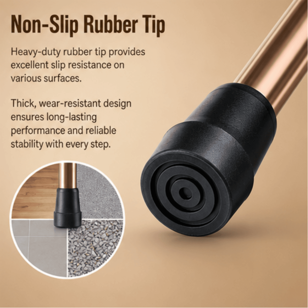 AndCare AC835L1 China Real Factory Aluminum Folding Walking Cane Sturdy Bronze Aluminum Segments Amazon Hot Selling Supplier Manufacturer OEM Wholesale ISO 13485 CE FDA