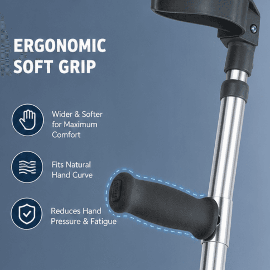 AndCare AC852L China Real Factory Aluminum Forearm Crutch Padded Forearm Cuff Amazon Hot Selling Supplier Manufacturer OEM Wholesale ISO 13485 CE FDA
