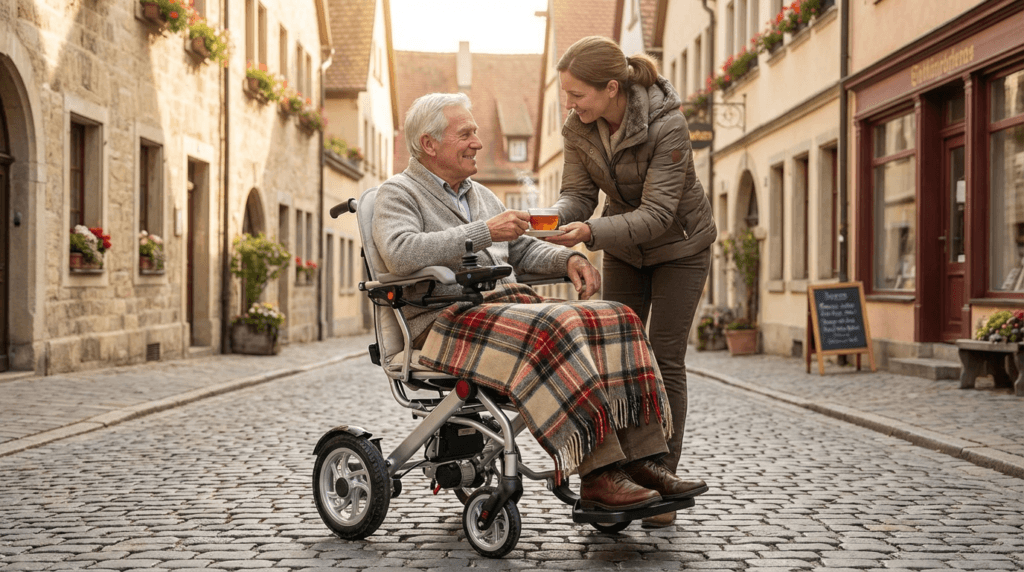 AndCare wheelchair companionship for seniors outdoor