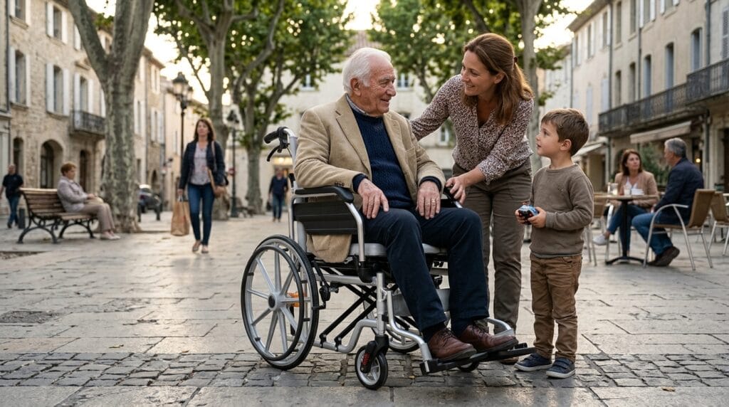 AndCare seniors social gathering with wheelchairs