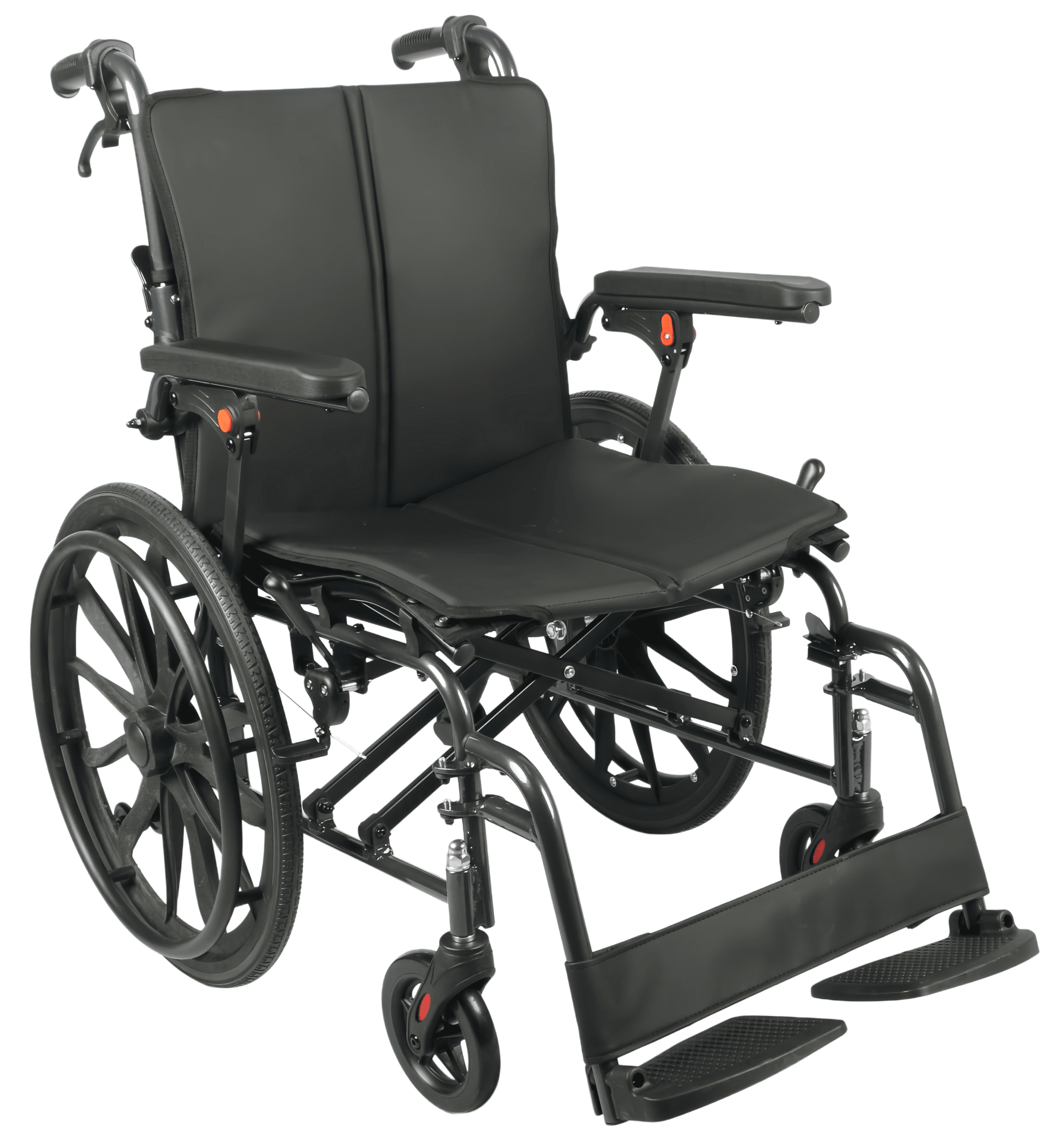 Ergonomic Manual Wheelchair, Puncture Proof Wheelchair, Foldable Mobility Aid