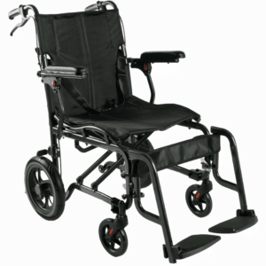 Foldable Manual Wheelchair, 16" Puncture Proof Wheelchair, Lightweight Transit Wheelchair